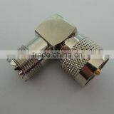 RF Adapter UHF Male to UHF Female Right Angle Coaxial Connector