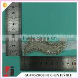 HC-7598-1 Hechun Leaf Shape Beaded Rhinestone Appliques for Bride Sash thumbnail-4