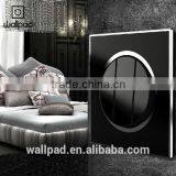 Best Selling Wallpad Black Waterproof Acrylic Glass 110~250V EU UK 3 Gang 2 Way Electric Power Supply Push Press Button Switch thumbnail-2