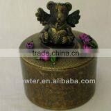 2013 Metal Bear Round Jewel Box thumbnail-1