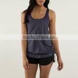 2015 New Style Cotton Spandex Loose Lady Plain Gym Tank Tops thumbnail-1