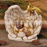 Resin Nativity Set in Wing Embrace thumbnail-4