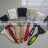 Paint brush with wooden handle