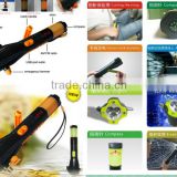 High quality multi-function LED strong light flashlight with safety hammer