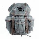 Customized Canvas Backpack Army Gray School Bag Canvas Fashion School Bags Logo Printed 14 thumbnail-1