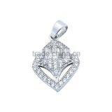 925 Sterling Silver Pendant With CZ Micro Pave thumbnail-2