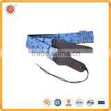 Leather Guitar Strap Ends and Custom Logo Cotton Material Jean Guitar Strap Acoustic Guitar Strap thumbnail-1