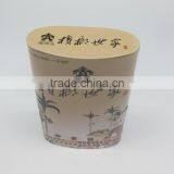 Wholesale Oval Shape Small Metal Hinged Lid Tin Box OEM Hinged Metal Tins