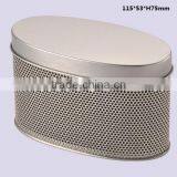 Oval Shape With Cap Newly Made in China Tin Watch Box