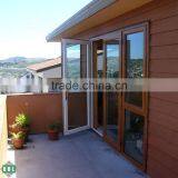 UPVC Single Sash, Side Hung Door for Balcony With Wood Color Outside