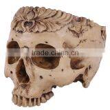 Personalized Handmade Painted Color Resin Decorative Skull Flower Pot thumbnail-1