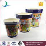 YSfp0007 Set of 3 Round Shape Ceramic Flower Pot for Balcony thumbnail-1