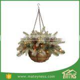 Glittery Lighted Chrismas Decorative Hanging Basket Tree thumbnail-1