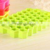 CY175 Kitchen DIY Ice Cream Tools Silicone Honeycomb Shape Tray Ice Cream Maker thumbnail-5