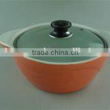 Color Glazed Ceramic Soup Tureen With Glass Lid in Stock, Grade AB thumbnail-2