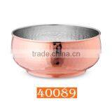 Shiny Copper Lacquered Hammered Bowl thumbnail-1