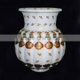 Marble Flower Vase, Decorative Flower Pot, Hand Made Marble Flower Vases, Craft Flower Pot, Flowers Pot, thumbnail-1