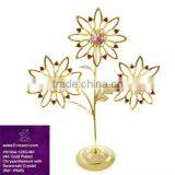 24K Gold Plated Chrysanthemum Flower With Crystals From Swarovski thumbnail-1