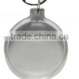 Plastic Round Shape Custom Photo Frame Mini Gift Clear Transparent Key Ring thumbnail-1