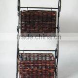 2 Tier Scroll Design Magazine Storage Wicker Rack or Magazine Holder thumbnail-4