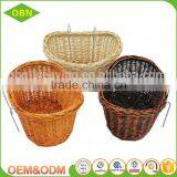 Wholesale Excellent Quality Handmade Woven Removable Wicker Bicycle Basket thumbnail-1