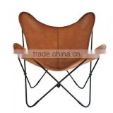 Classic butterfly chair leather with iron frames leisure chair