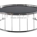 High Quality Factory Price Metal Table Frame Stainless Steel Glass Coffee Table FF-070