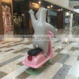 FRP Bear Statue Sculpture Riding Motorcycle thumbnail-2