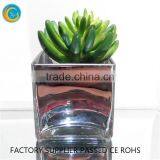 Clear Glass Candlestick Holders Glass Vase thumbnail-6