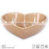 MOQ Low Amounts of Chinese-made Stoneware Bowls, Heart Shape Series Ceramic Bowls, Wholesale High Quality Bowl thumbnail-2