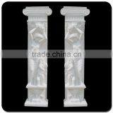 House Pillars Designs Greek Style Natural Marble Pillars With Statues thumbnail-2