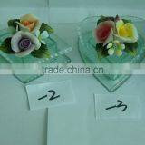 Glass Jewellery Box With Porcelain Flower 118 thumbnail-1