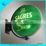 Double side outdoor advertising acrylic round led light box