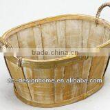 GOLDEN WASH OVAL BAMBOO CHIP BASKET thumbnail-1