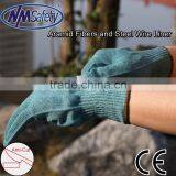 NMSAFETY 13 Gauge Aramid Fiber With Steel Wire Liner Anti Cut Gloves thumbnail-1