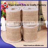 Natural Decorative Jute Hessian Burlap Ribbon With Pearl Wholesale thumbnail-2