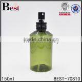 150ml Fine Mist Plastic Cosmetic Bottle Skin Care Cosmetic Pet Bottle With Black Aluminum Sprayer thumbnail-1