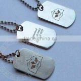 Stainless Steel Millitry Dog Tag