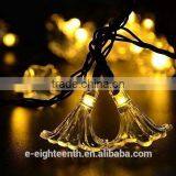 Cheap Oem 20 LED Flower Shape Solar Power Outdoor Waterproof Decoration Light thumbnail-1