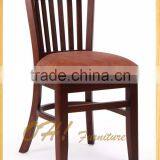 Single Wooden Solid Wood Dining Restaurant Cafe Chairs With PU Cushion thumbnail-5