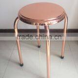 Factory Cheap Price Rose Gold Metal Bar Stool Outdoor or Home Goods Bar Stools thumbnail-1
