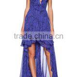 OEM Wholesale Women's Lace up Front Asymmetrical Hem GODDESS DRESS HSD5011 thumbnail-2