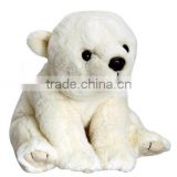 Cuddly stuffed vivid sitting forest animal toys white plush custom polar bear