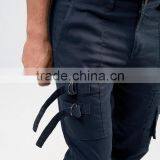 Custom Guangzhou Manufacturer OEM 100% Cotton Twill Breathable Functional Cargo Pocket Strap Design Men's Navy Work Pants thumbnail-3