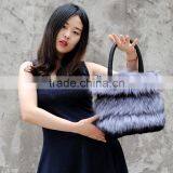 CX-H-33A Luxury Fashion Real Fox Fur Women Ladies Handbag thumbnail-3