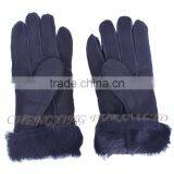 CX-A-59D Fashion Winter Warm Genuine Double Face Sheep Ladies Leather Gloves thumbnail-3