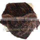 CX-D-66E Real Fur Luxury Patchwork Rex Rabbit Fur Blanket/Fur Rug thumbnail-4