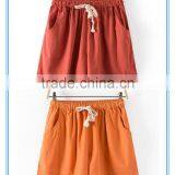 Wholesale Women Summer Beach Girl Cotton Linen Shorts 15 Colors Plus Size thumbnail-3
