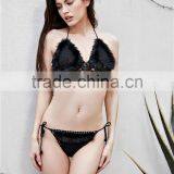 2017 Fashion Design Faux Fur Decorated Ladies Crochet Micro Bikini thumbnail-4