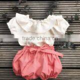 Floral Newborn Baby Romper Denim Shorts Outfit Clothing Set Kids Girl thumbnail-2